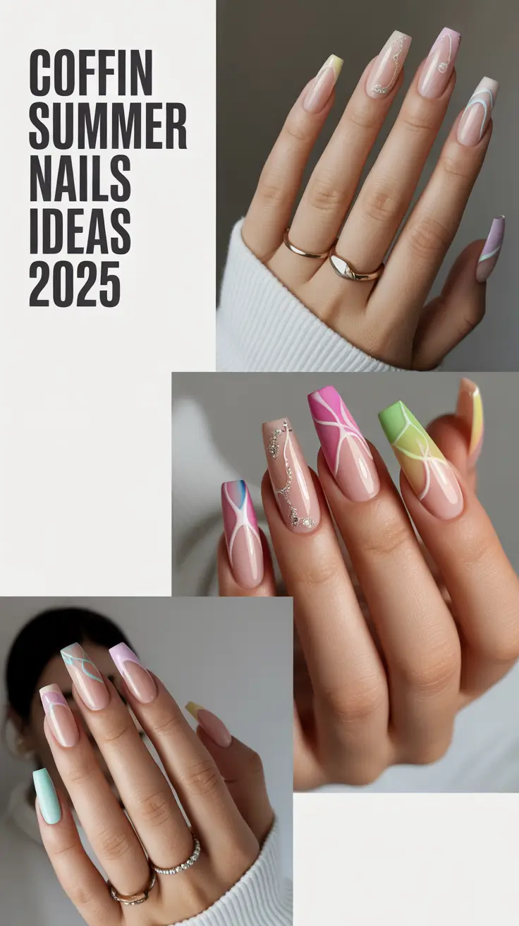 Coffin Summer Nails Ideas 2025: Trendy Acrylic & Gel Designs to Try This Season