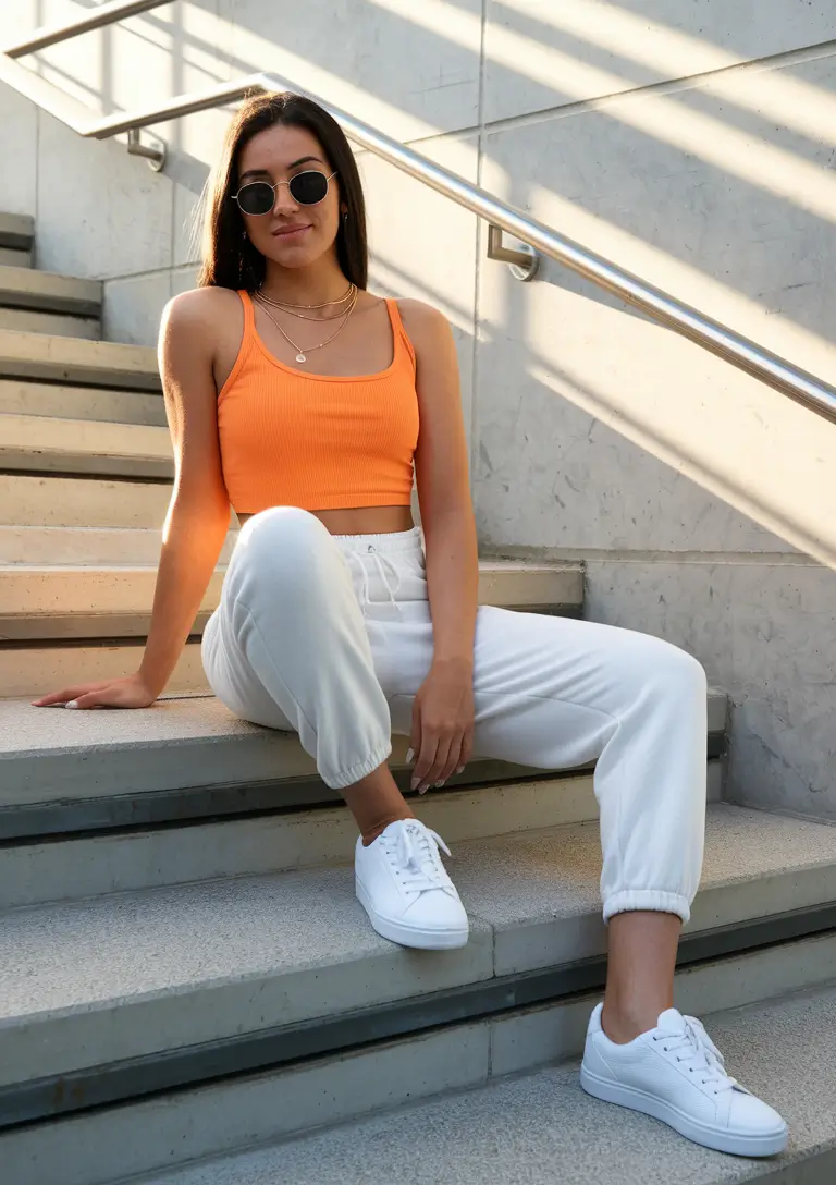 cute summer outfit inspo for school Sporty Cool with a Pop of Citrus