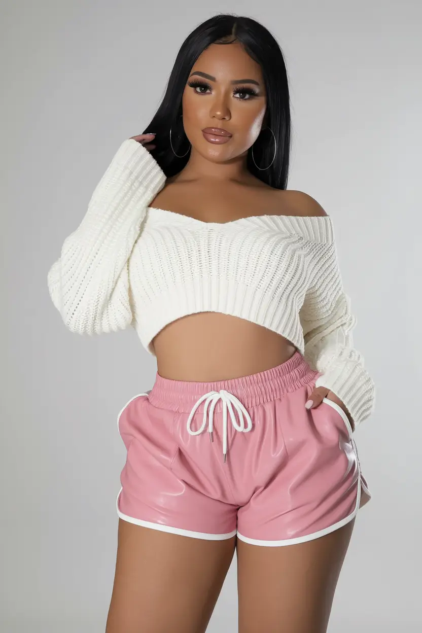 cute summer outfit inspo black women Cozy Meets Cool in Monochrome & Blush