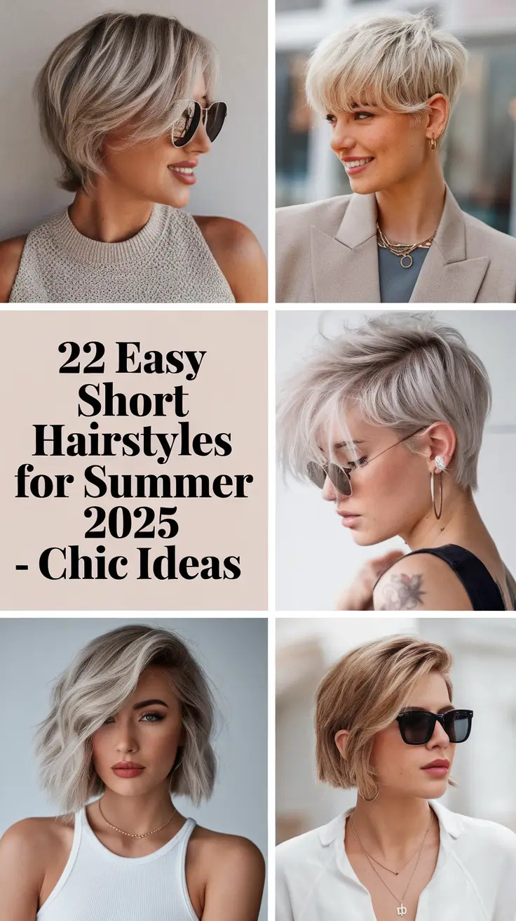 Easy Short Hairstyles for Summer 2025 - Chic Ideas