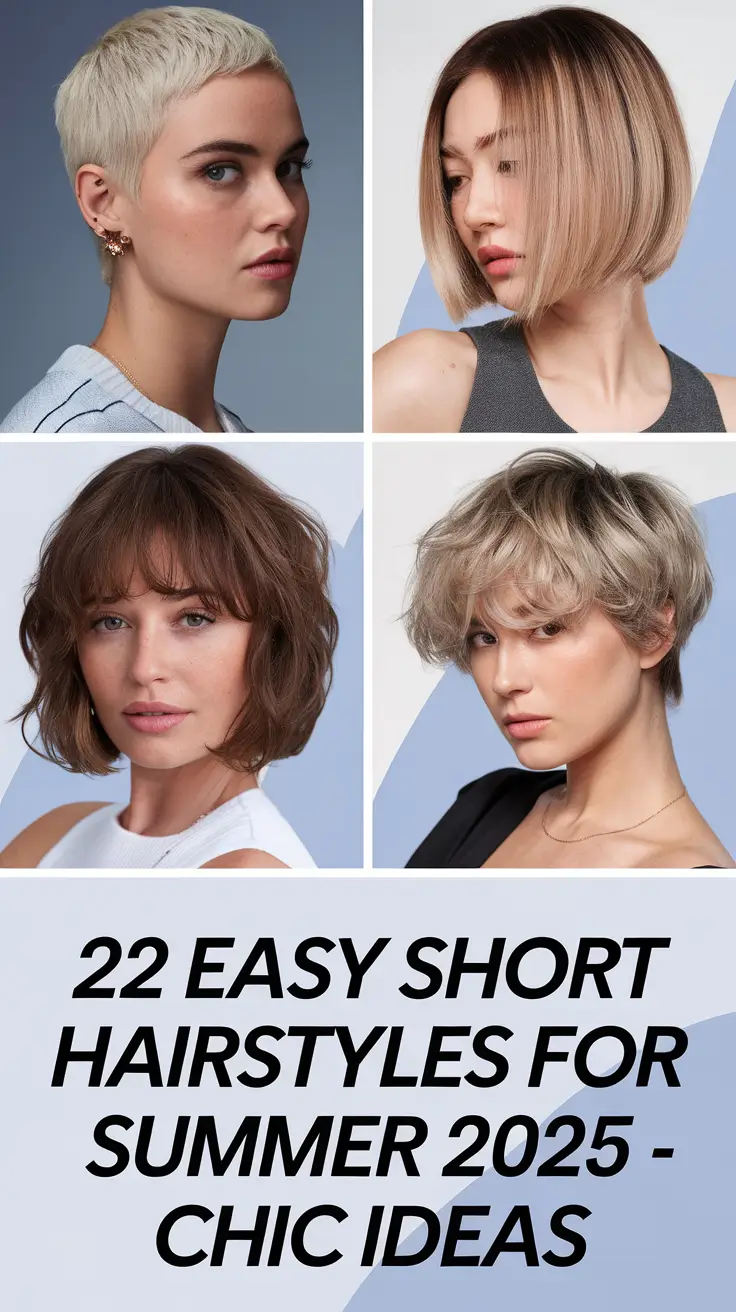 Easy Short Hairstyles for Summer 2025 - Chic Ideas