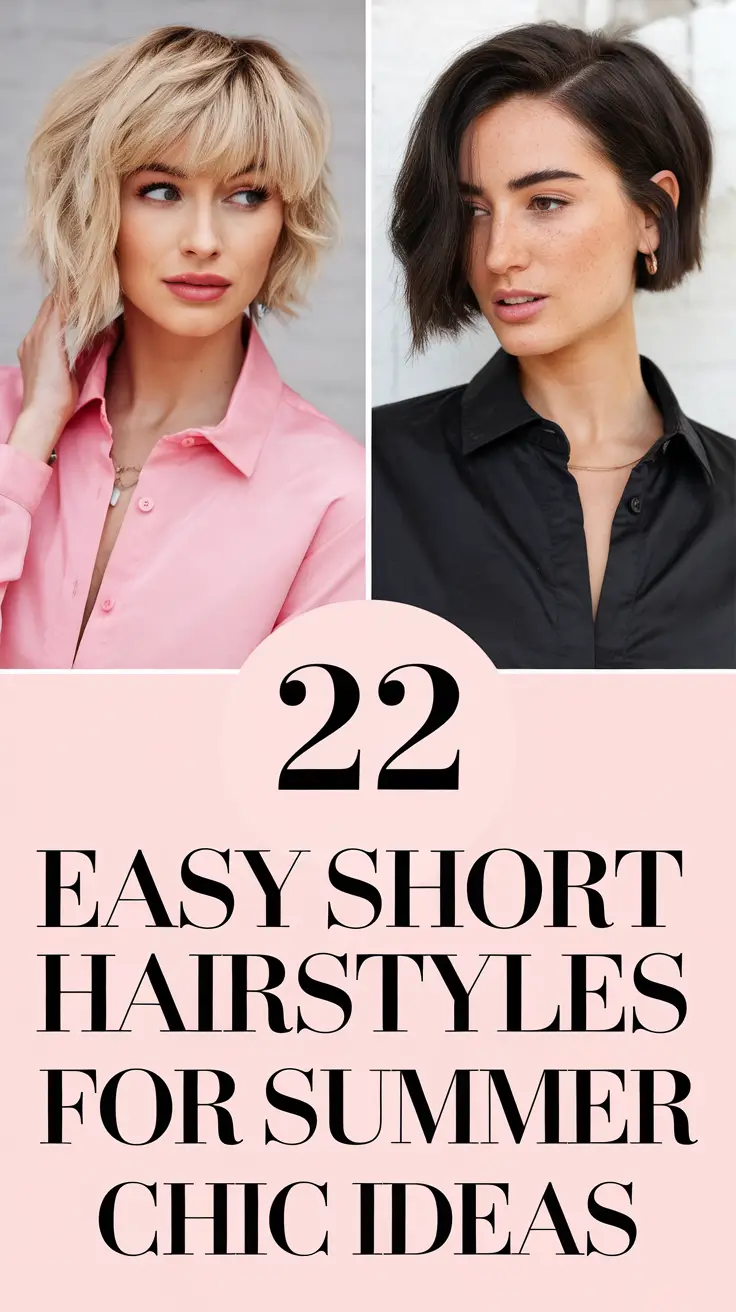 Easy Short Hairstyles for Summer 2025 - Chic Ideas