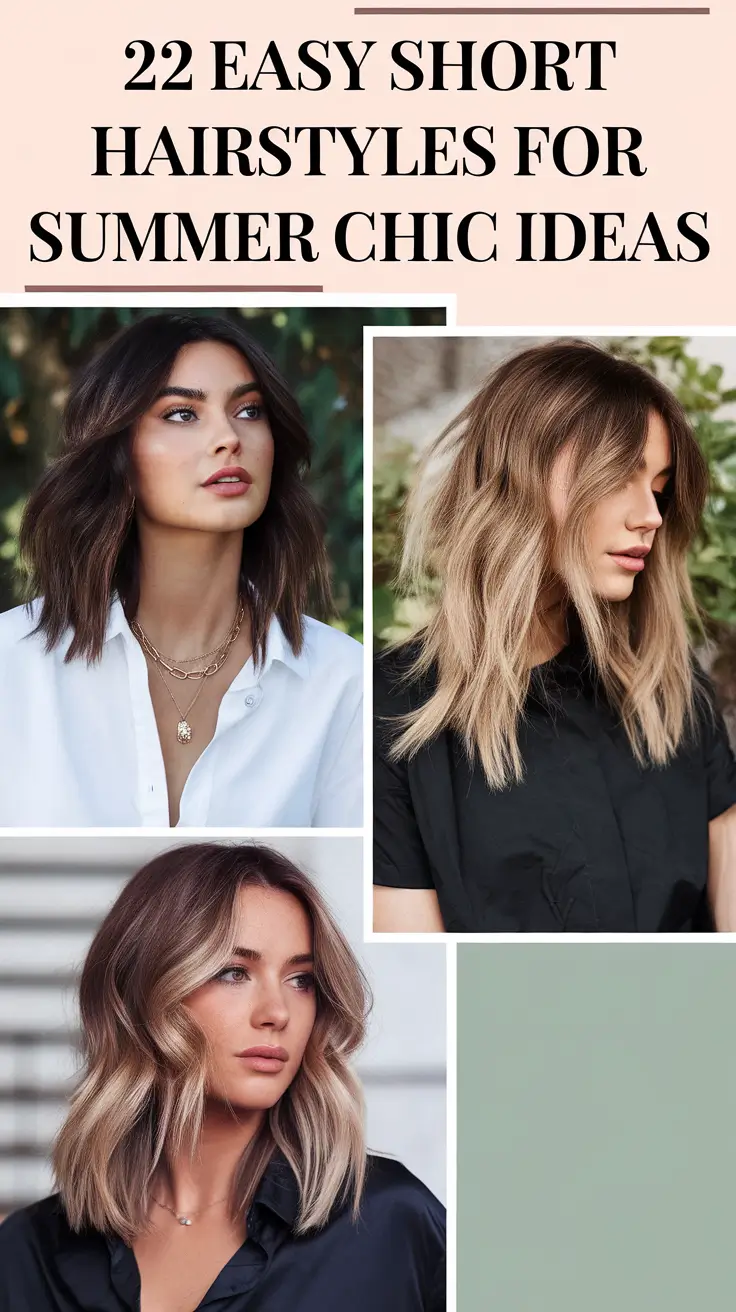 Easy Short Hairstyles for Summer 2025 - Chic Ideas