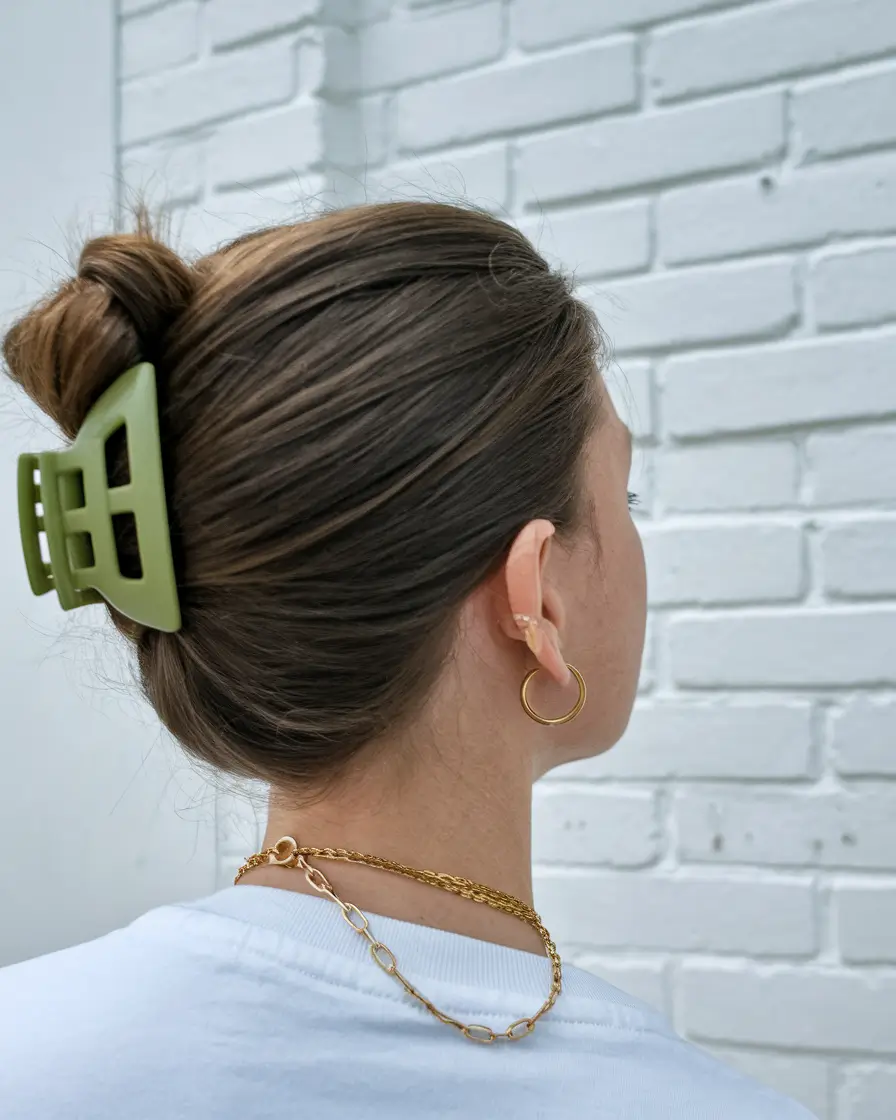 easy summer hairstyles Modern Claw Clip Twist