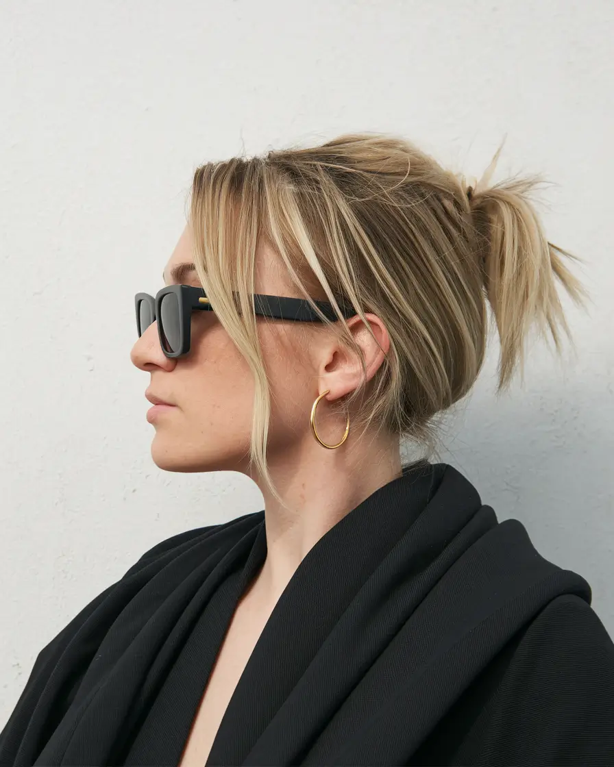 easy summer hairstyles Messy Pony with a Bang Twist