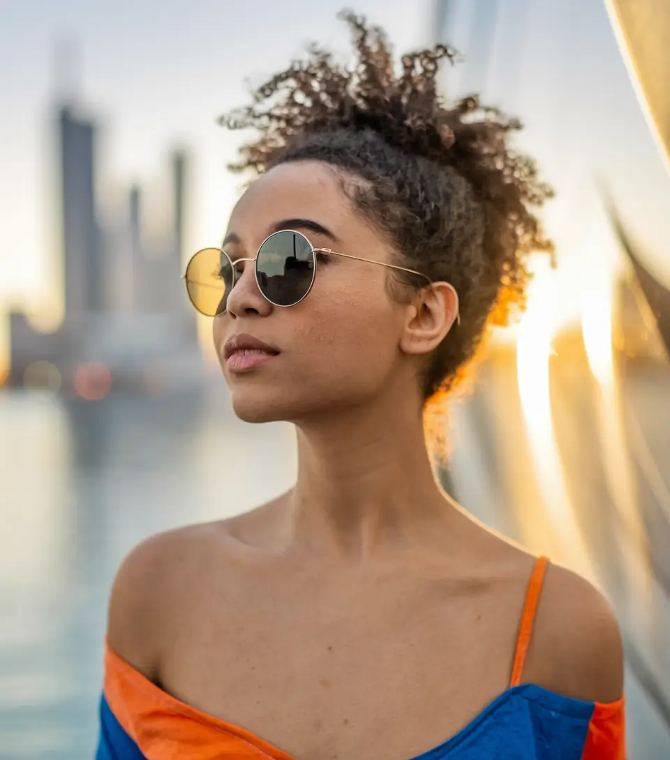 easy summer hairstyles Fluffy Puff at Golden Hour