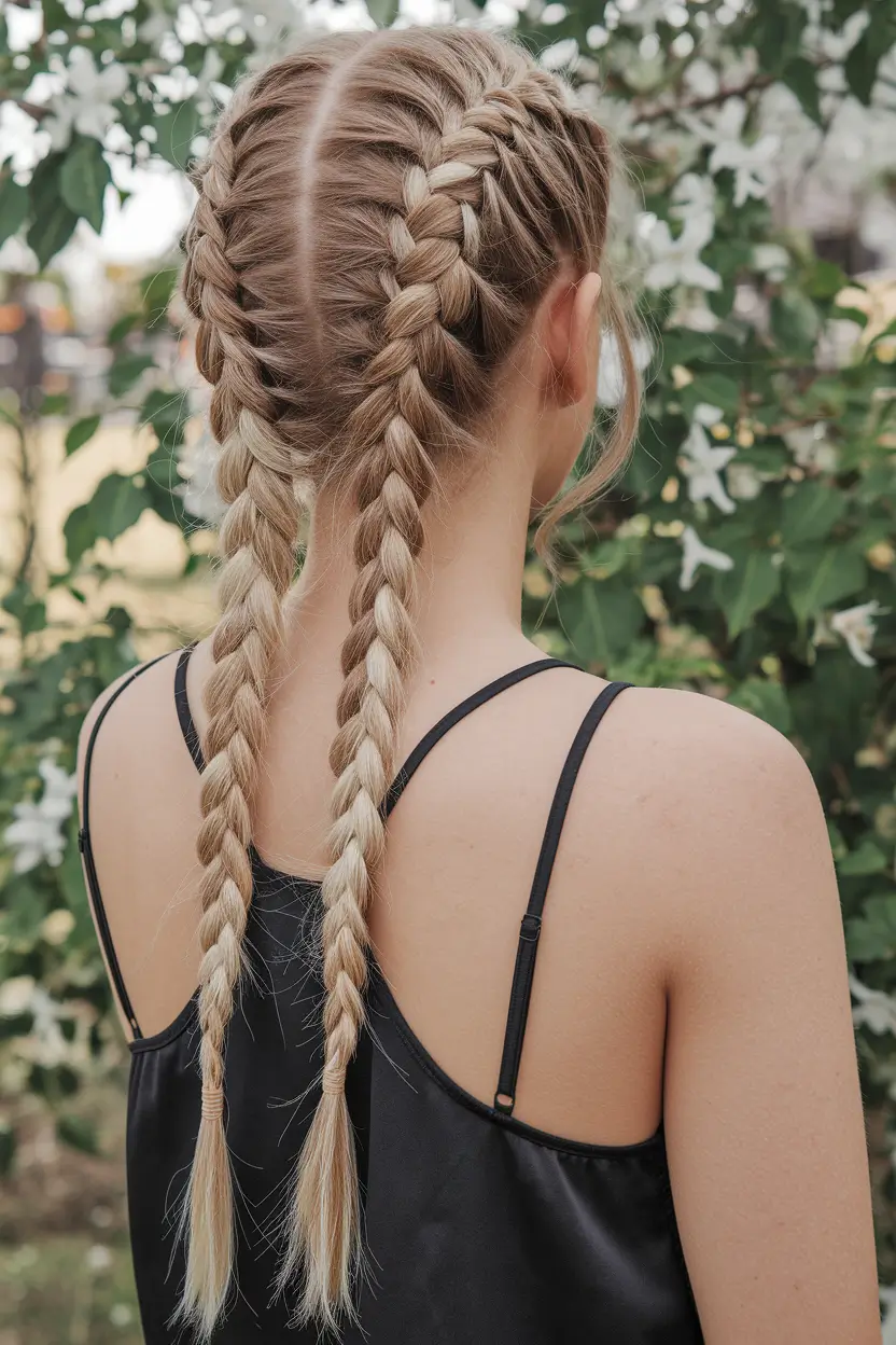 Effortless Summer Hairstyles Festival-Ready French Braids with Ombre Effect