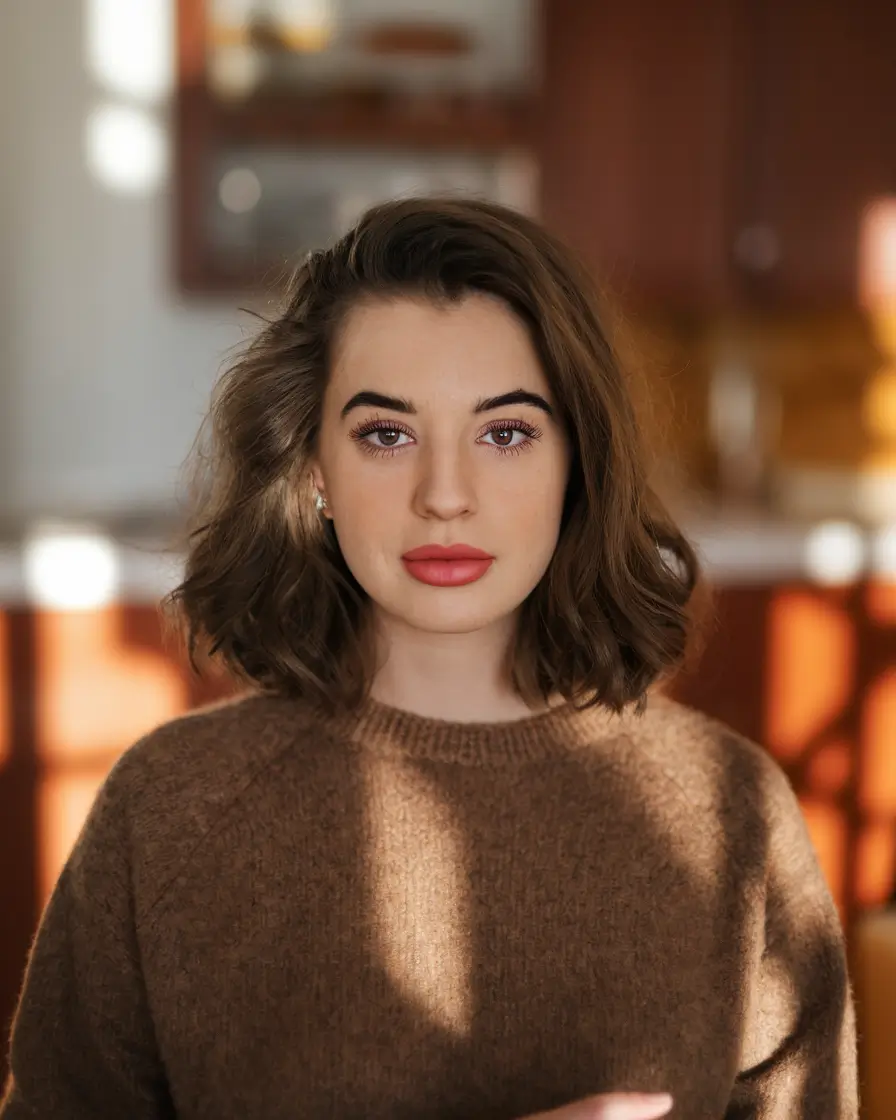 Effortless Summer Hairstyles Textured Volume Lob with Deep Part