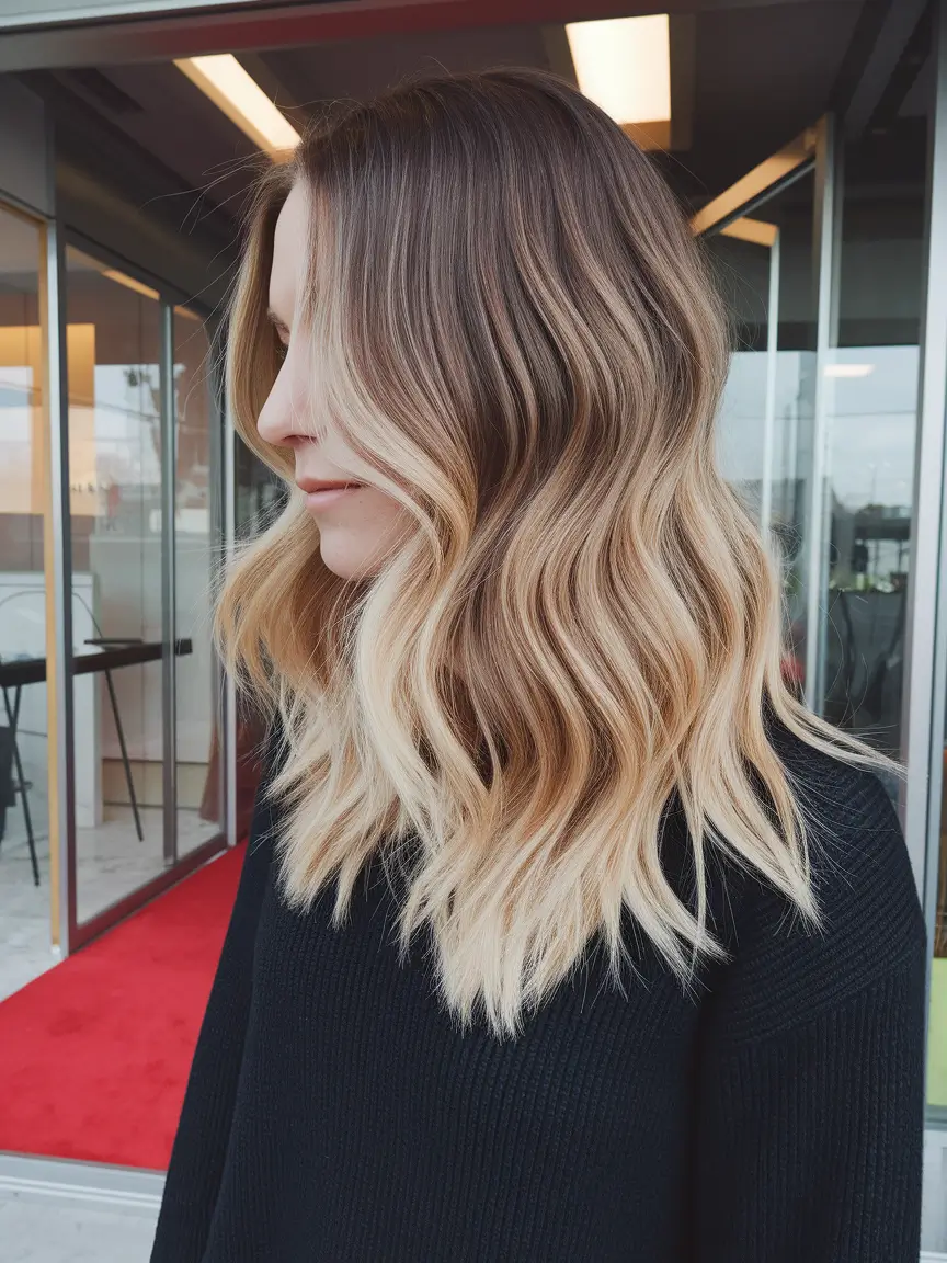 Effortless Summer Hairstyles Golden Ombré with Sun-Lit Movement