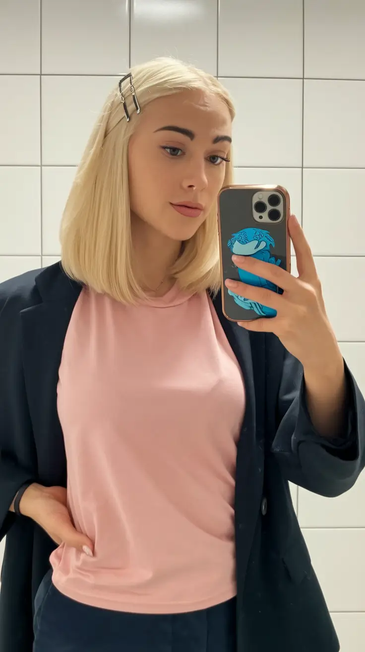 Effortless Summer Hairstyles Blunt Bob with Soft Blonde and Minimal Styling
