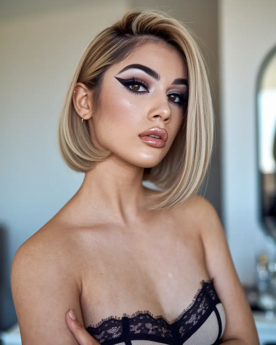 Effortless Summer Hairstyles Polished Side-Parted Bob with Luxe Volume