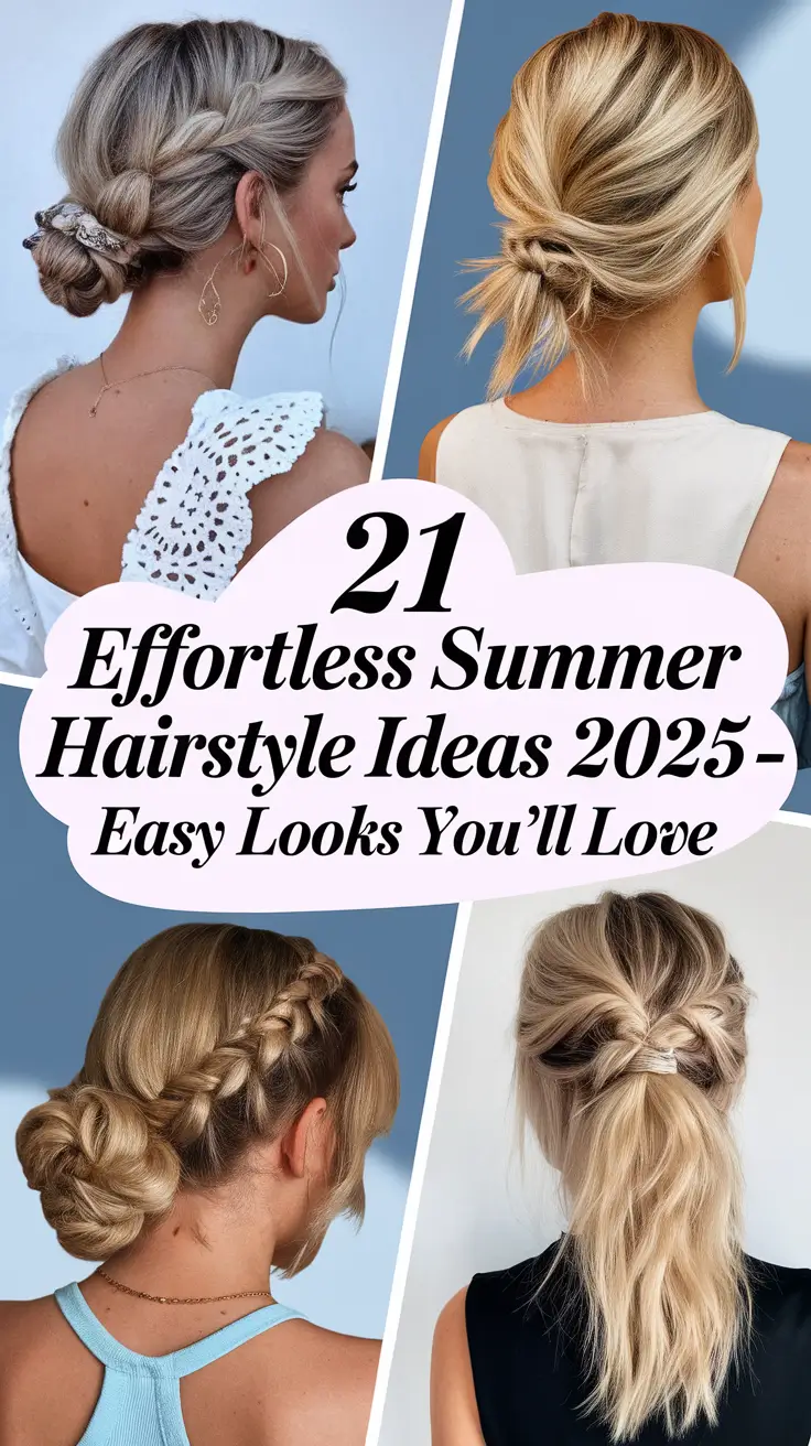 Effortless Summer Hairstyle Ideas 2025 – Easy, Cute, and Heat-Proof Looks to Try