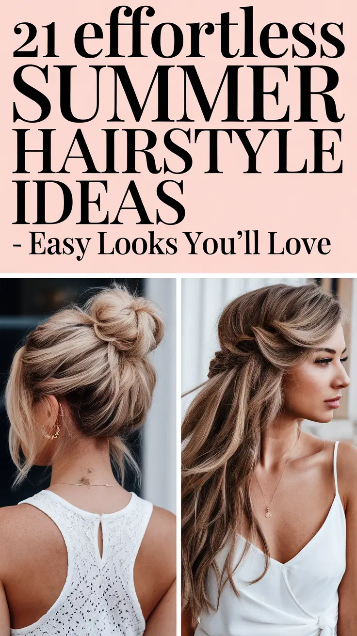 Effortless Summer Hairstyle Ideas 2025 – Easy, Cute, and Heat-Proof Looks to Try