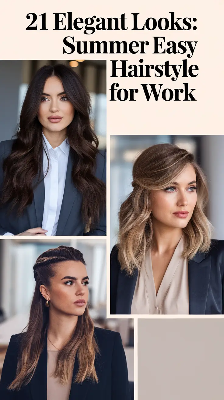 Elegant Looks: Summer Easy Hairstyle for Work 2025 That Are Chic, Quick & Office-Ready