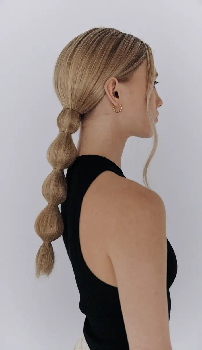 summer simple hairstyles The Sleek Bubble Braid That Screams Minimal Chic