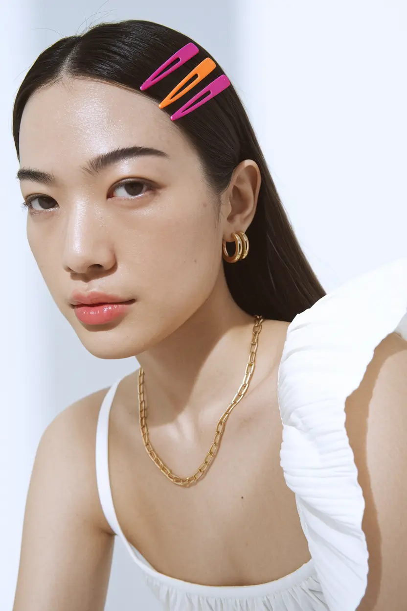 summer simple hairstyles Color Pop Barrettes on Slick Hair