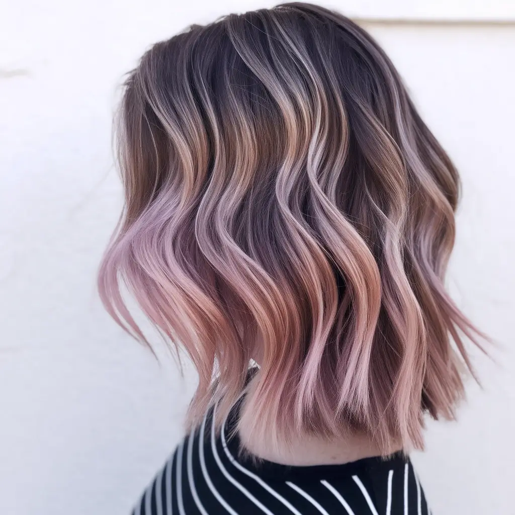 summer simple hairstyles Rose Pink Waves That Feel Like a Mood
