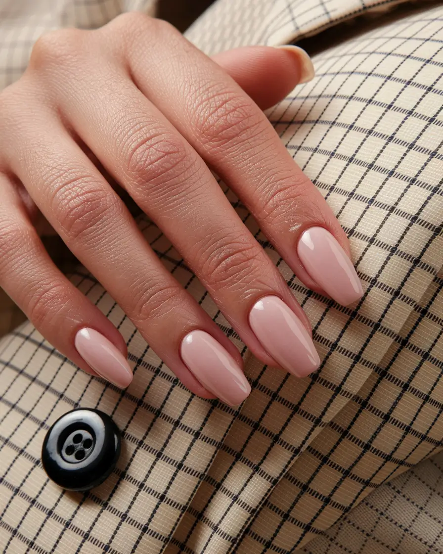 gel summer nails ideas 2025 Classic Soft Pink for a Clean Summer Look