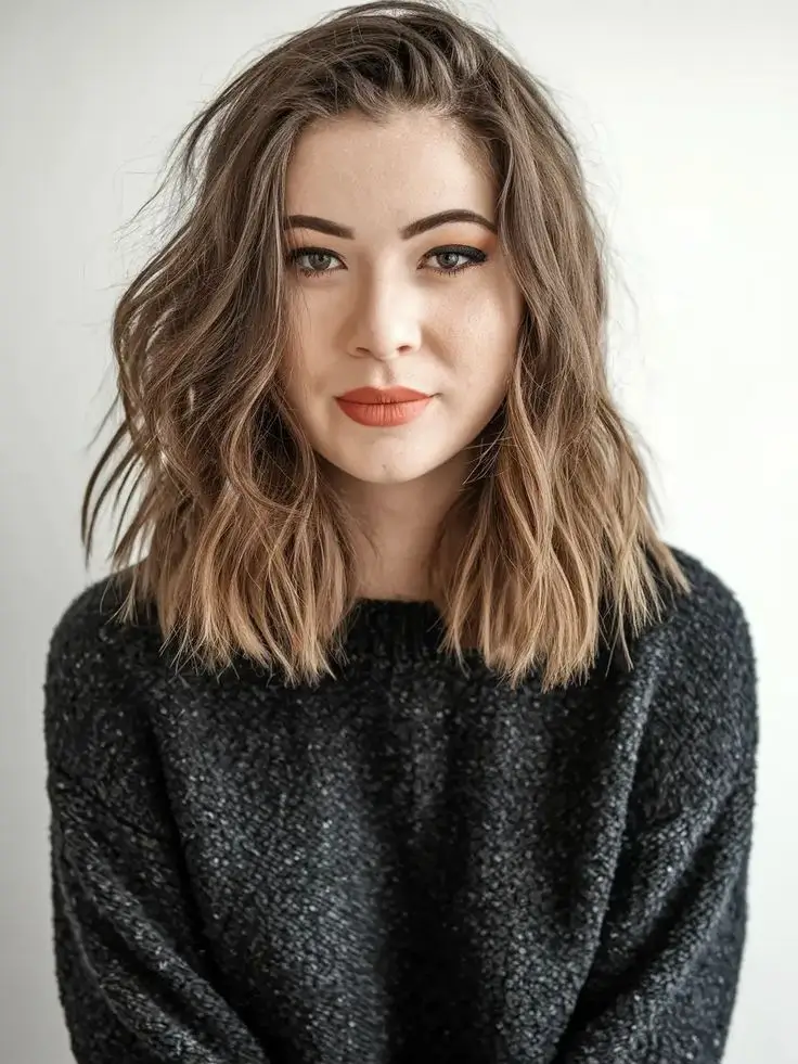 july hairstyles ideas 2025 Matte Texture with Choppy Ends
