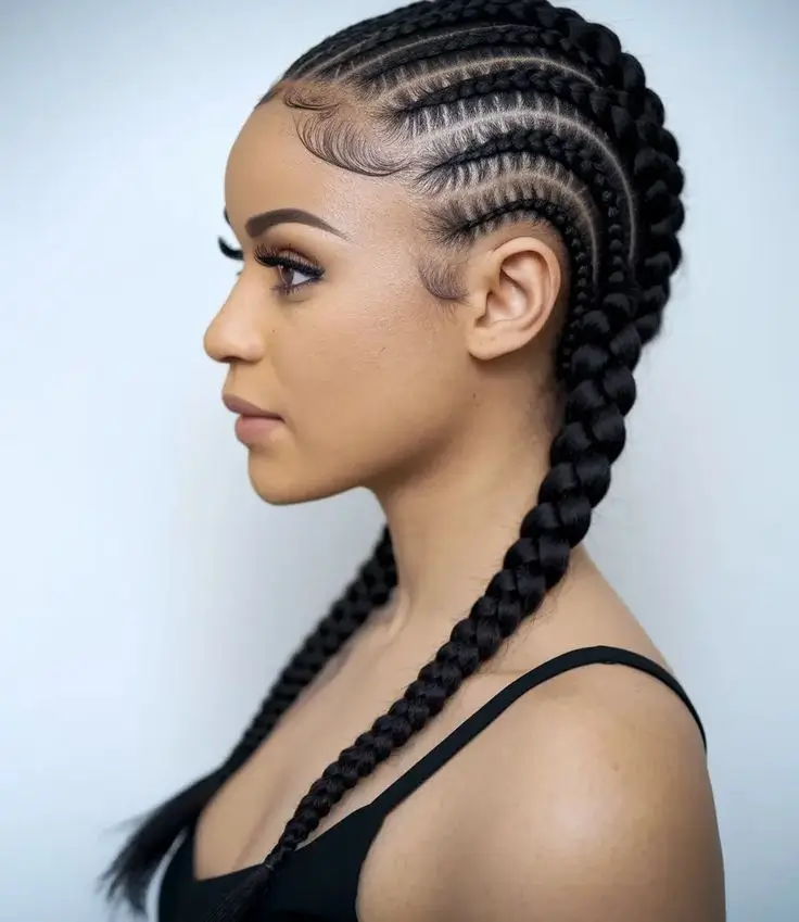 july hairstyles ideas 2025 Precision Cornrows with a Clean Finish