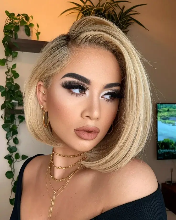 july hairstyles ideas 2025 Asymmetrical Sleek Bob for Maximum Impact