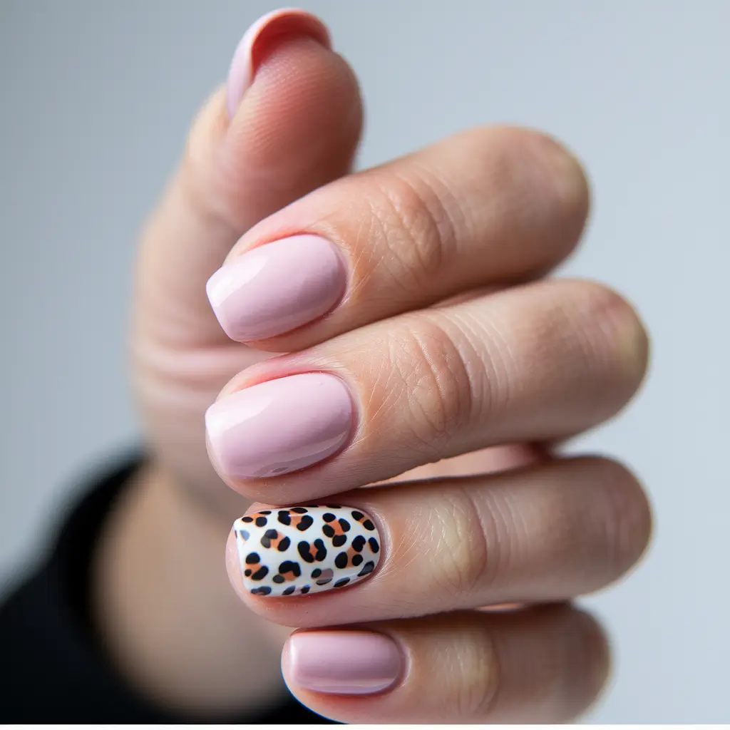 june nail art ideas 2025 Leopard Accent