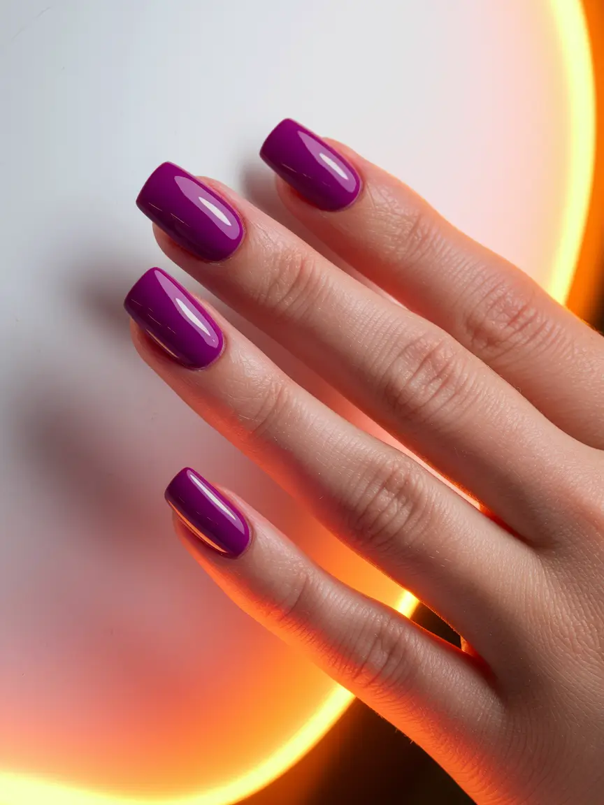 june nails color ideas Royal Purple Gloss