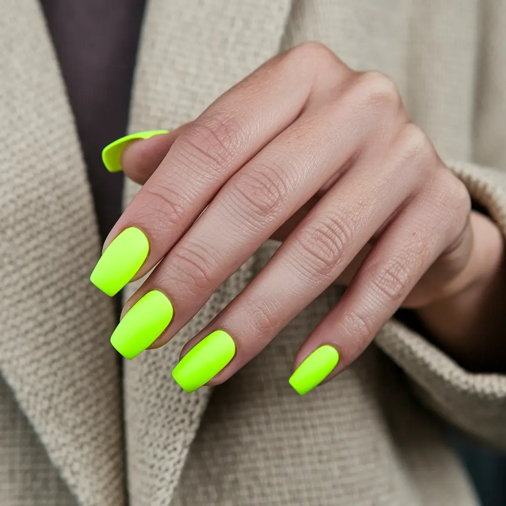 neon summer nail ideas Matte Highlighter Realness