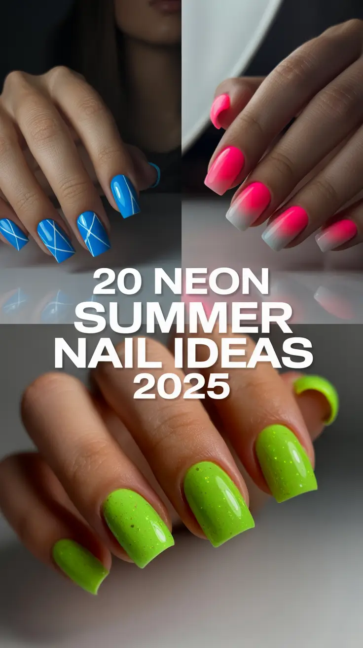 Neon Summer Nail Ideas 2025: The Brightest Designs with Acrylic, French, and Coffin Trends