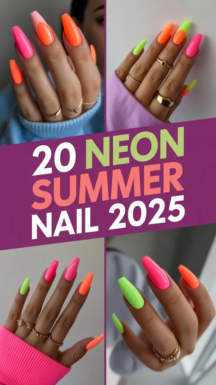 Neon Summer Nail Ideas 2025: The Brightest Designs with Acrylic, French, and Coffin Trends