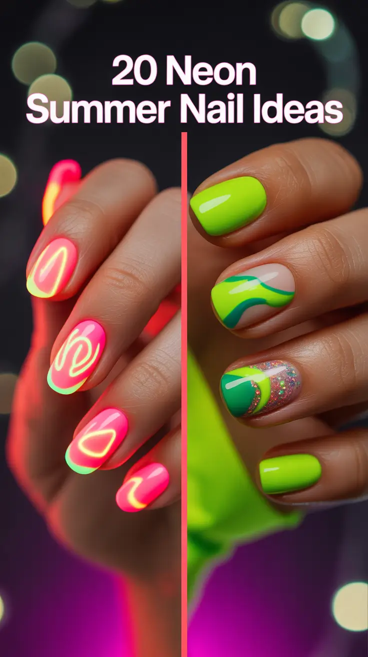 Neon Summer Nail Ideas 2025: The Brightest Designs with Acrylic, French, and Coffin Trends