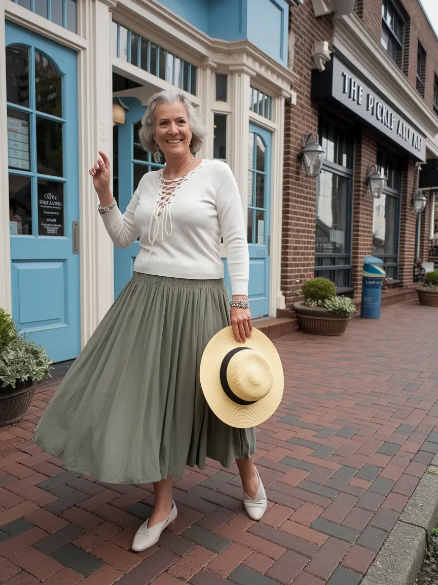 Outfits for Women Over 50 - Summer 2025 ideas Soft Layers and Movement for a Breezy Day