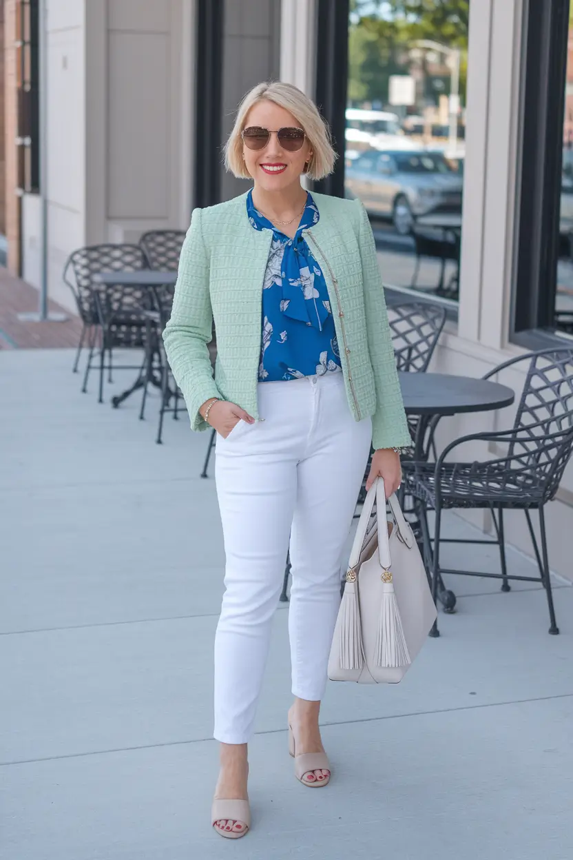Outfits for Women Over 50 - Summer 2025 ideas Minty Layers for Business and Beyond