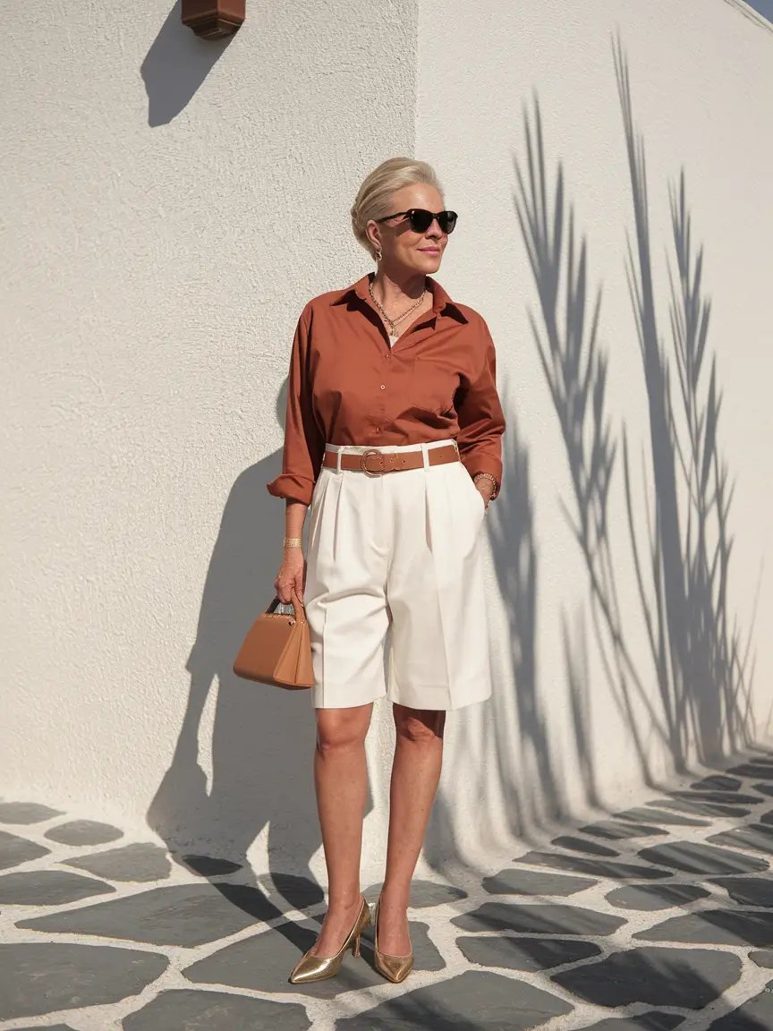 outfits women over 50 summer 2025 Refined Neutrals for the Golden Hour
