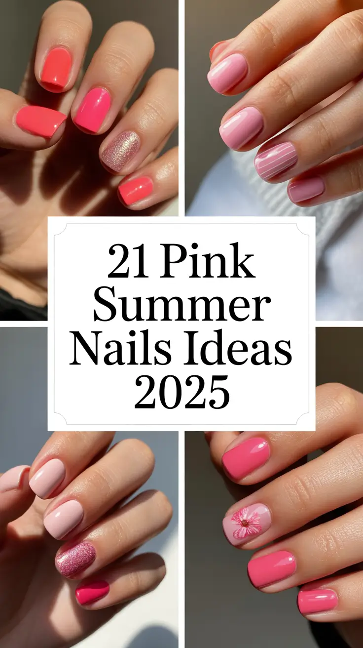 Pink Summer Nails Ideas 2025: Bright, Cute, and Floral-Inspired Designs