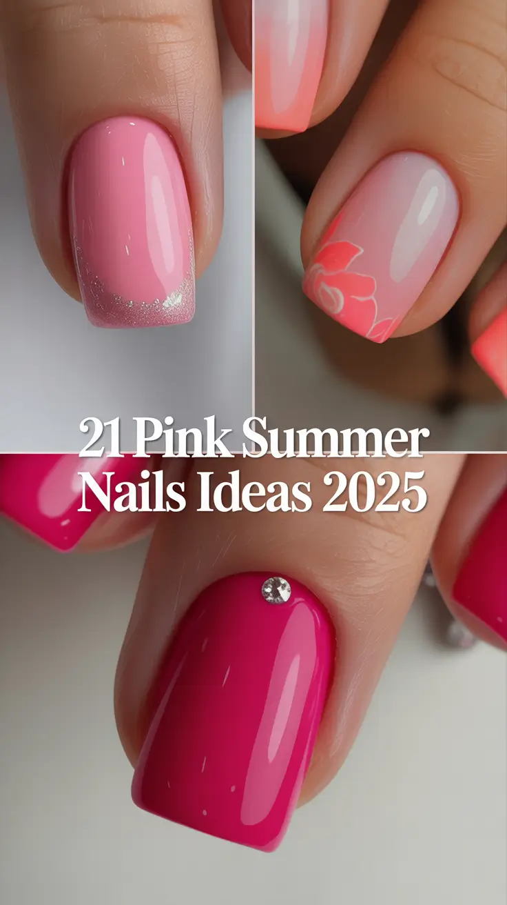 Pink Summer Nails Ideas 2025: Bright, Cute, and Floral-Inspired Designs
