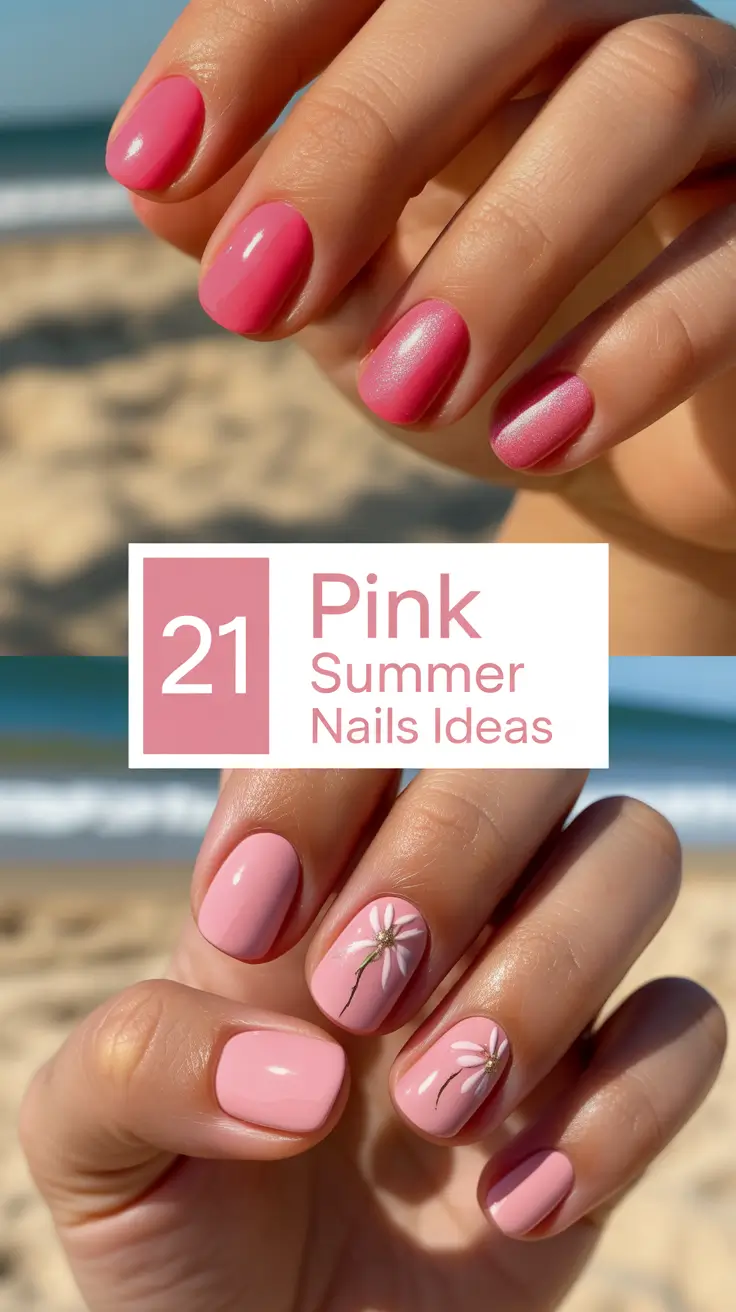Pink Summer Nails Ideas 2025: Bright, Cute, and Floral-Inspired Designs