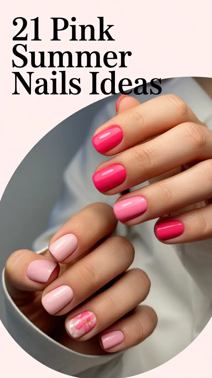 Pink Summer Nails Ideas 2025: Bright, Cute, and Floral-Inspired Designs