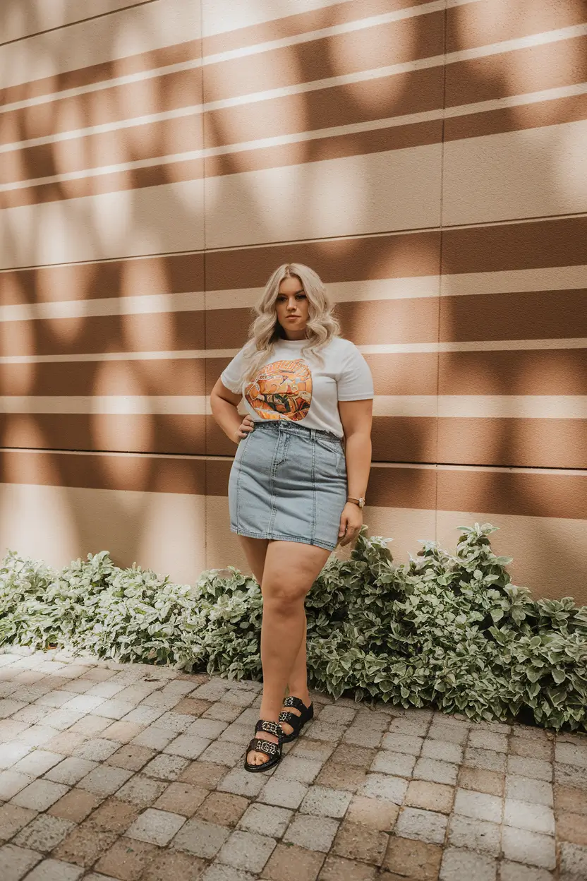 plus size outfits ideas summer 2025 Retro Rewind with an Edge