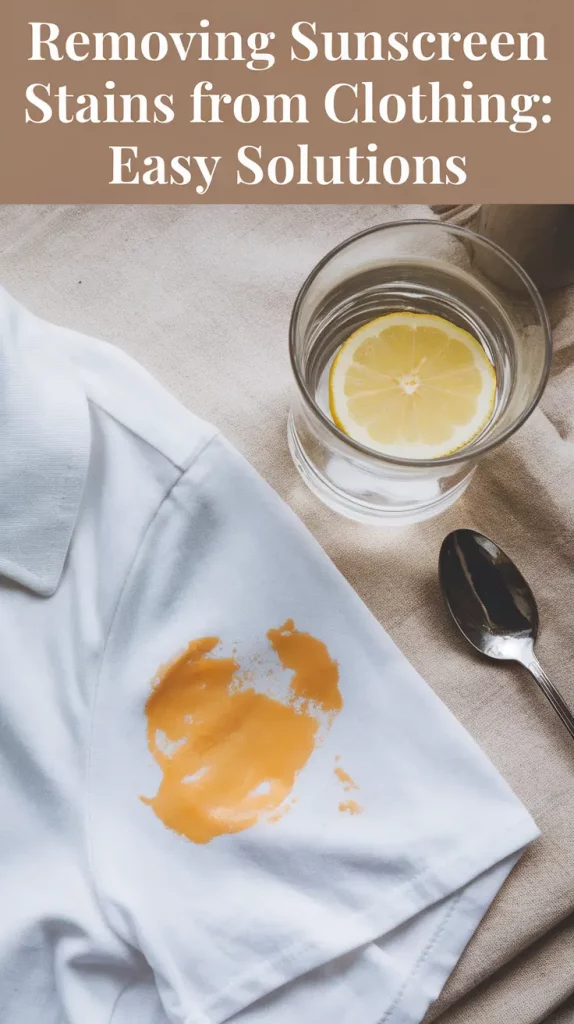Removing Sunscreen Stains From Clothes: Best Expert Solutions That Work in 2025