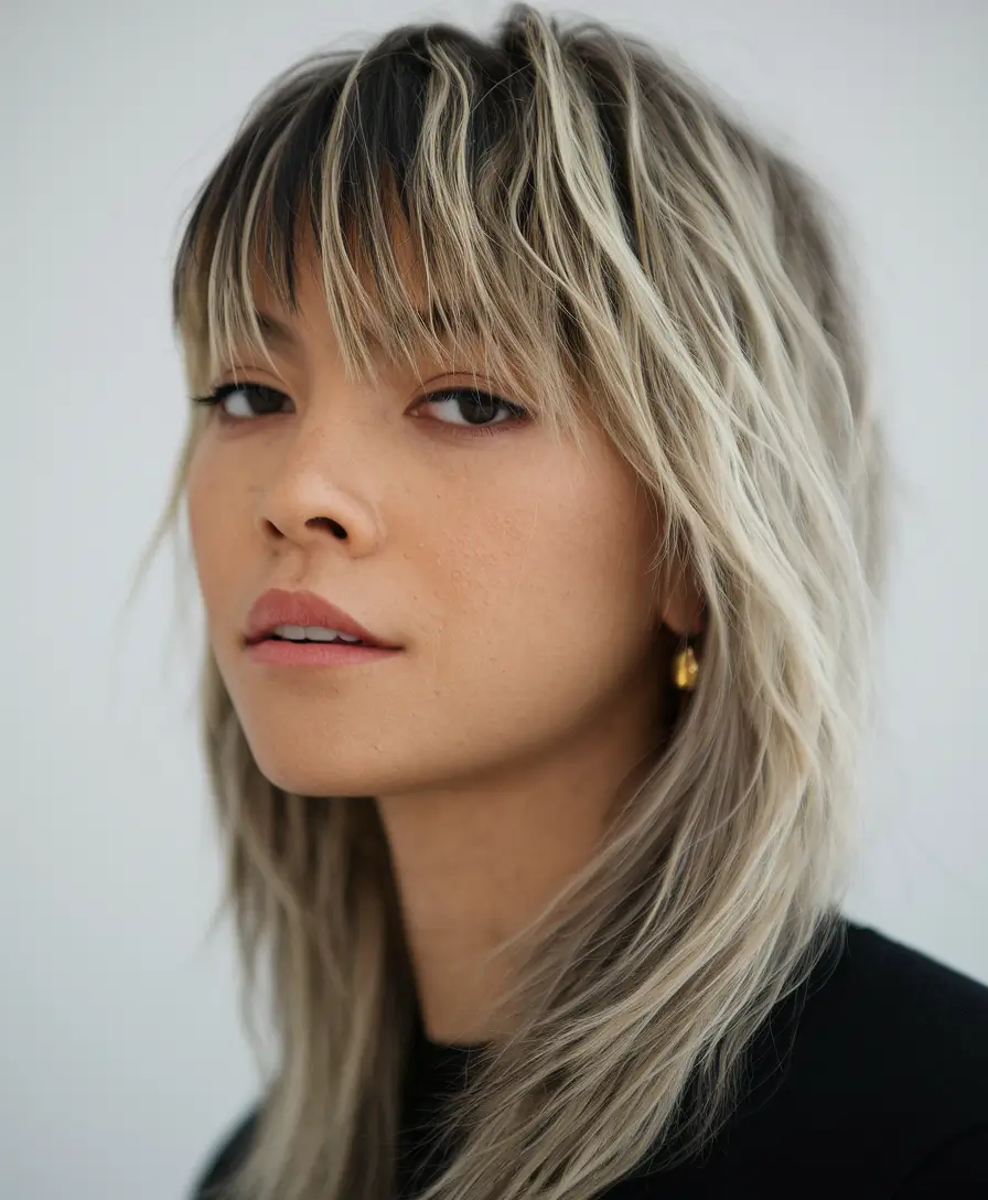 Shaggy Haircuts Trending Summer Cool Contrast Fringe Shag
