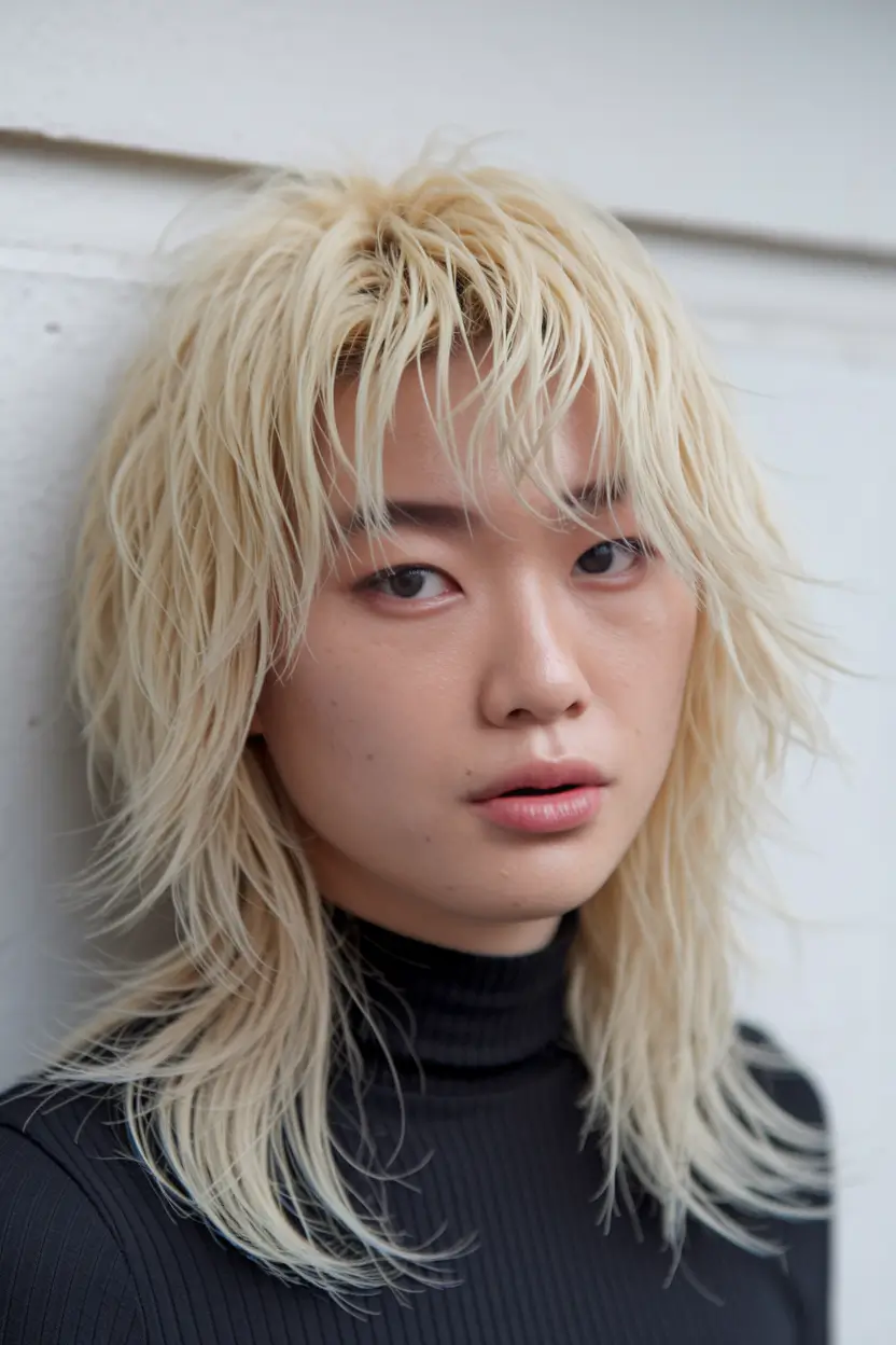 Shaggy Haircuts Trending Summer Platinum Waterfall Shag