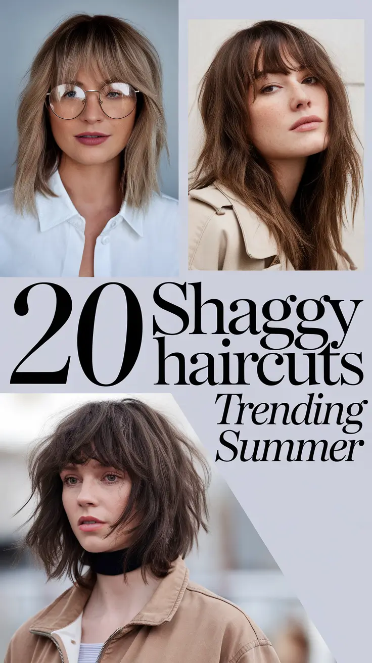 Shaggy Haircuts Trending Summer 2025: 20 Modern Styles for Every Hair Type