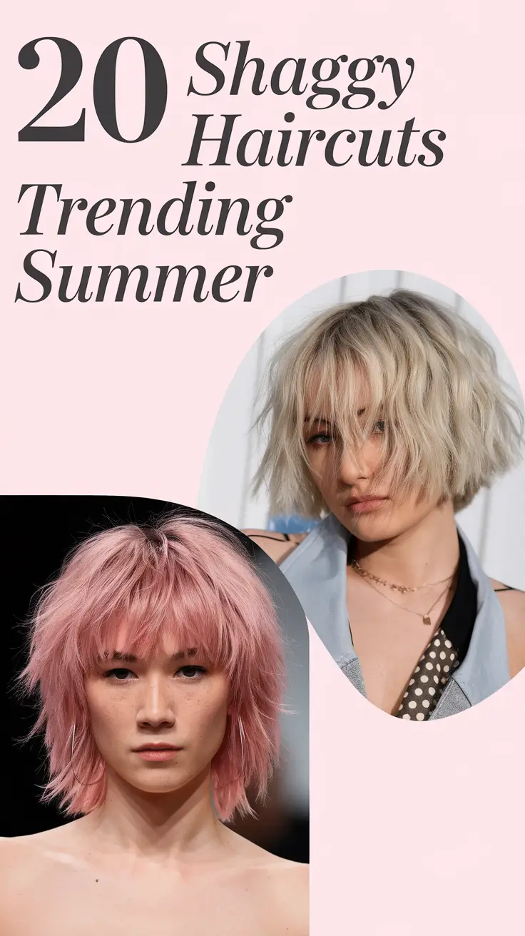 Shaggy Haircuts Trending Summer 2025: 20 Modern Styles for Every Hair Type