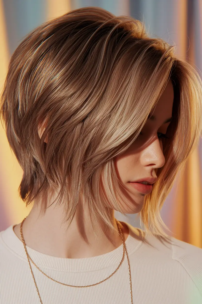 summer short haircut ideas Undone Layers with Flippy Ends