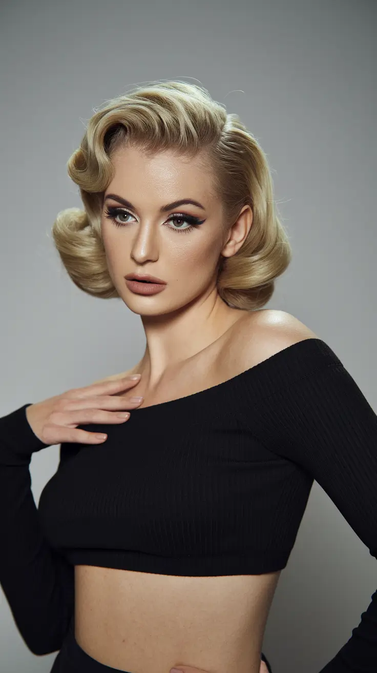 summer short haircut summer Retro Hollywood Roll with a Modern Crop