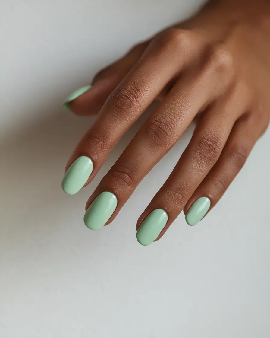 summer nails color ideas 2025 Mint Green Simplicity for a Fresh Summer Look