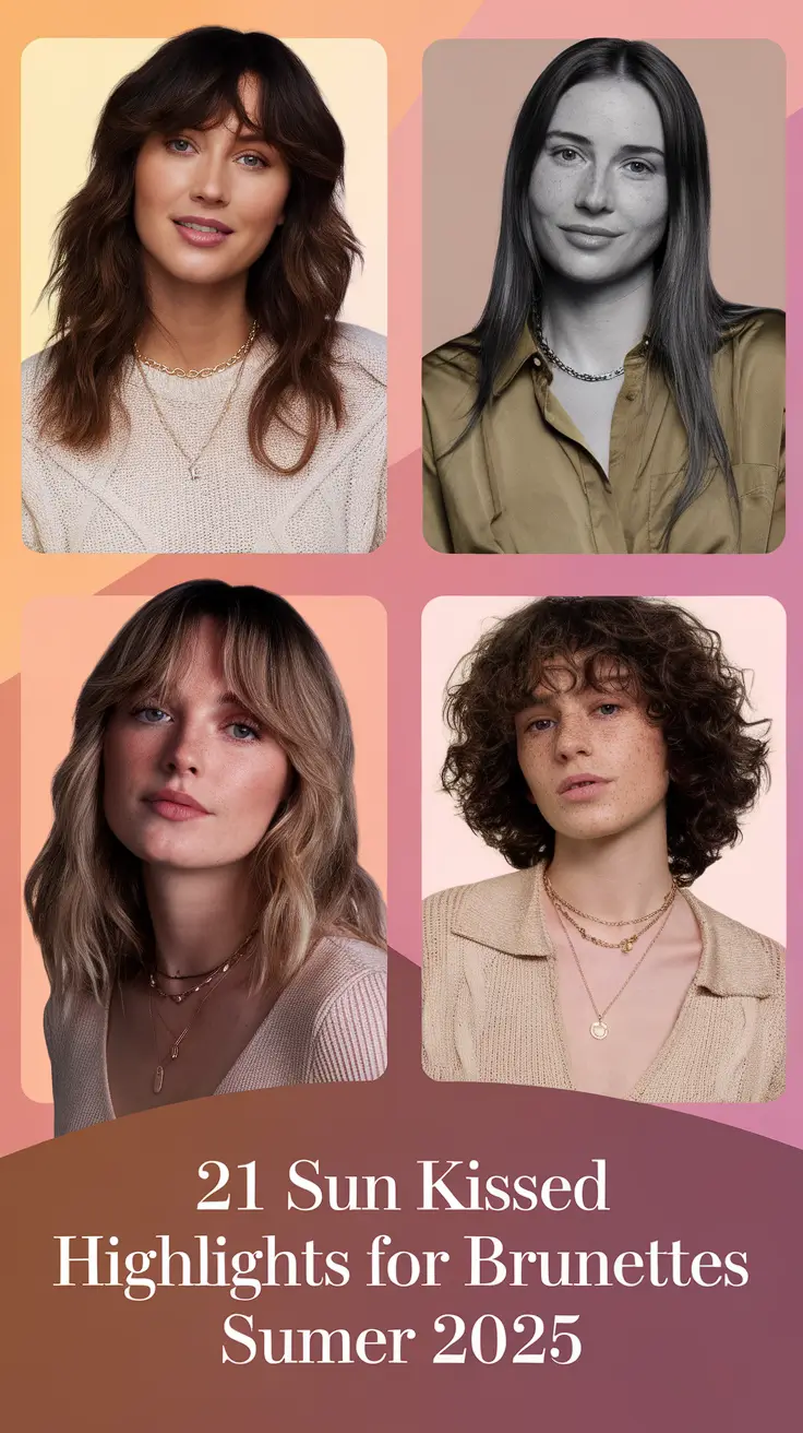 Sun Kissed Highlights for Brunettes Summer 2025 – Radiant Hair Color Ideas