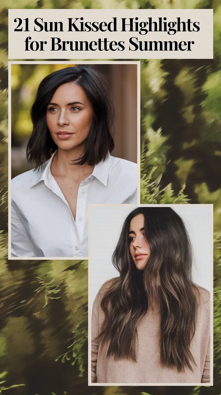 Sun Kissed Highlights for Brunettes Summer 2025 – Radiant Hair Color Ideas