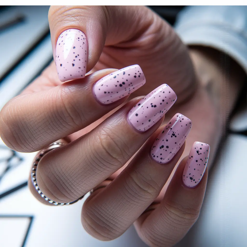 trendy summer nails ideas 2025 Pink Sprinkle Party
